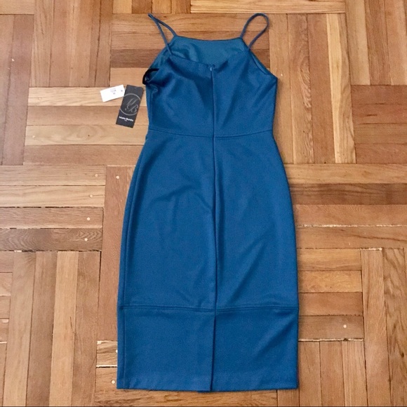 Teal Blue Maria Bonita Midi Dress (NWT) - Picture 2 of 3
